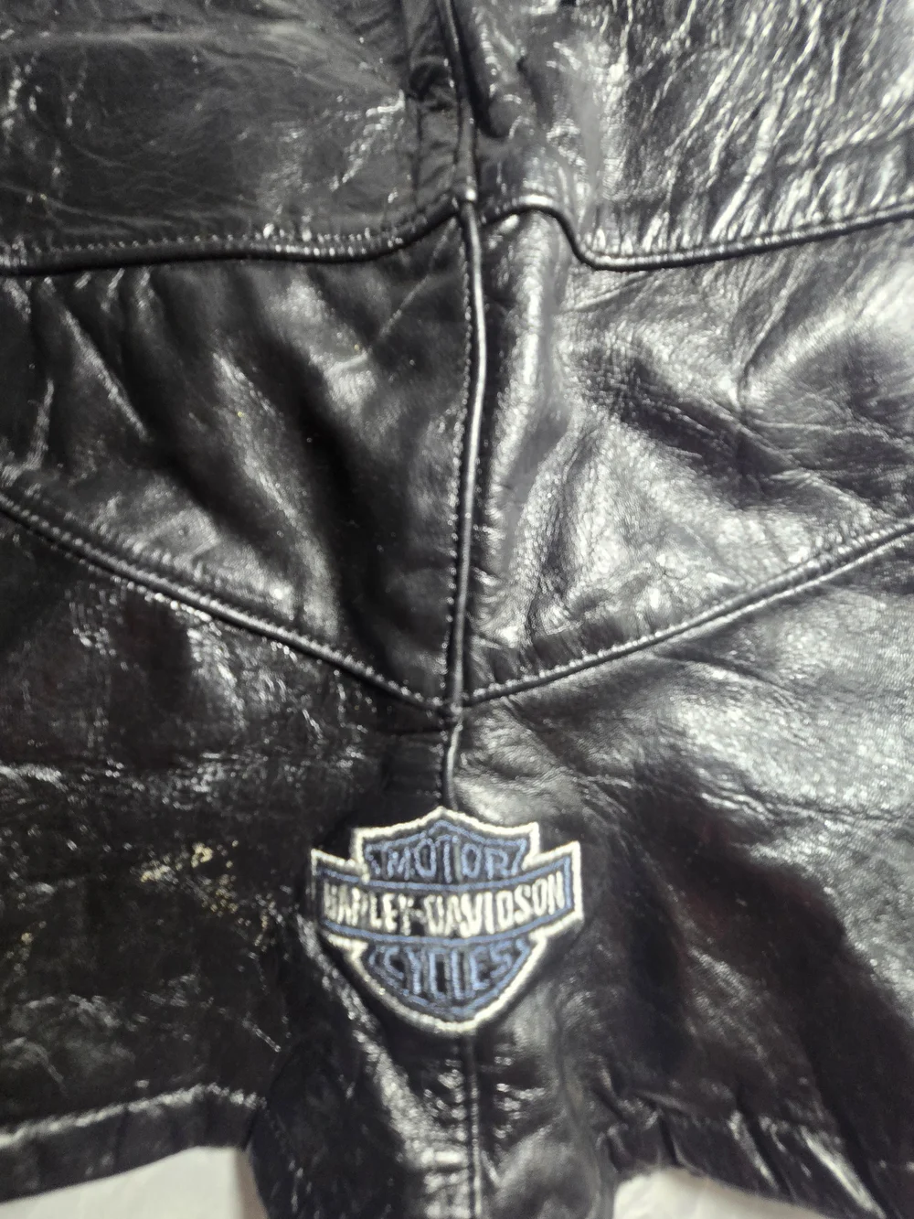 Harley-Davidson Black Leather Motorcycle Neck Gaitor Mask And Helmet